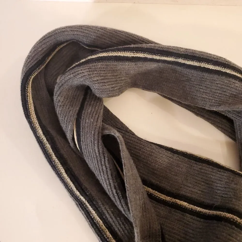 Dockers stripe fringe scarf